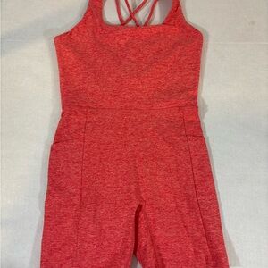 CALIA by Carrie Underwood Heathered Coral Lustralux 5” Bodysuit